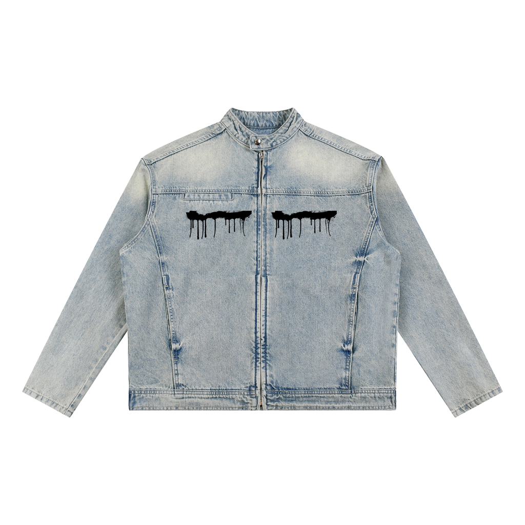RELENTLESS - Vintage Denim Biker Jacket