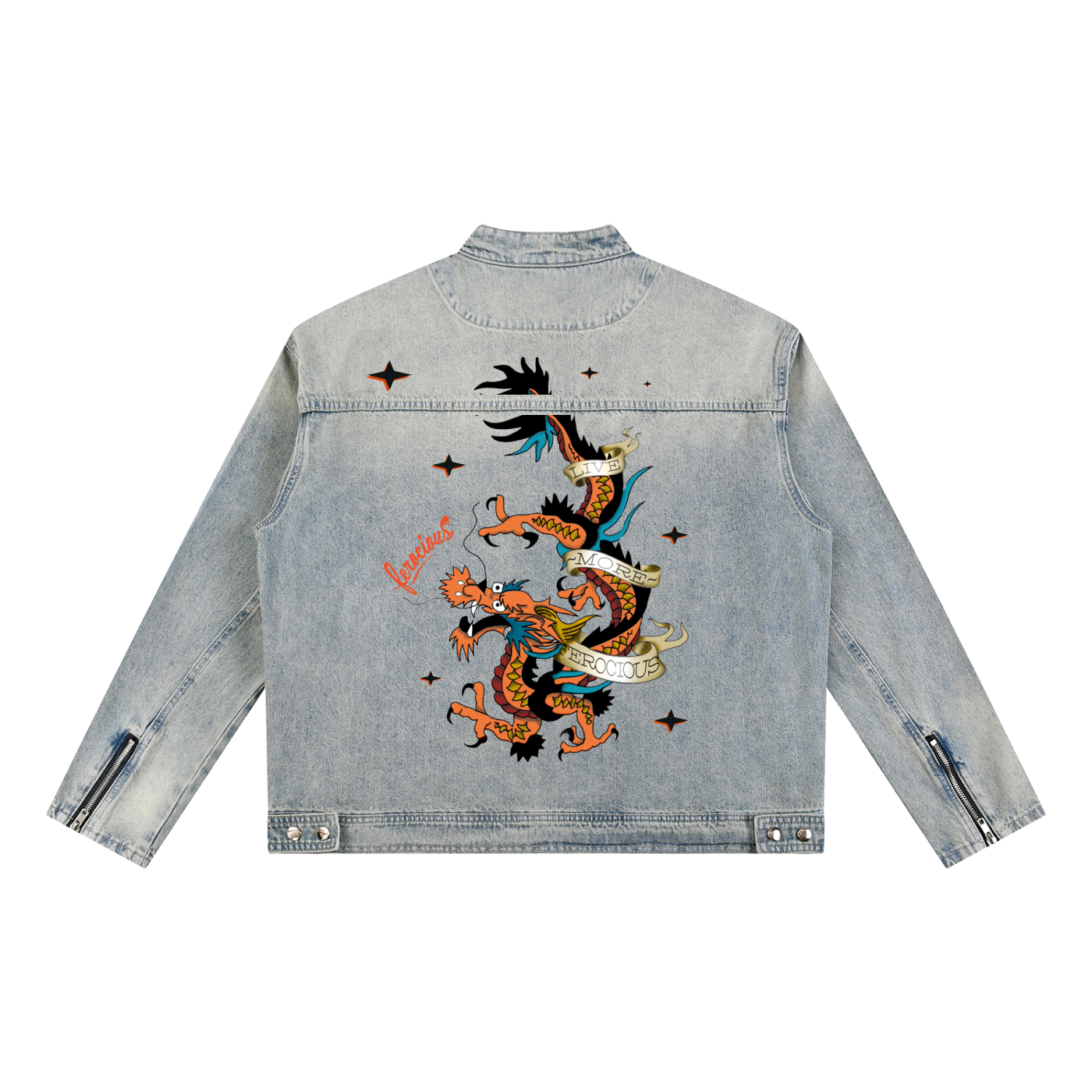 Crazy Dragon - Vintage Denim Jacket
