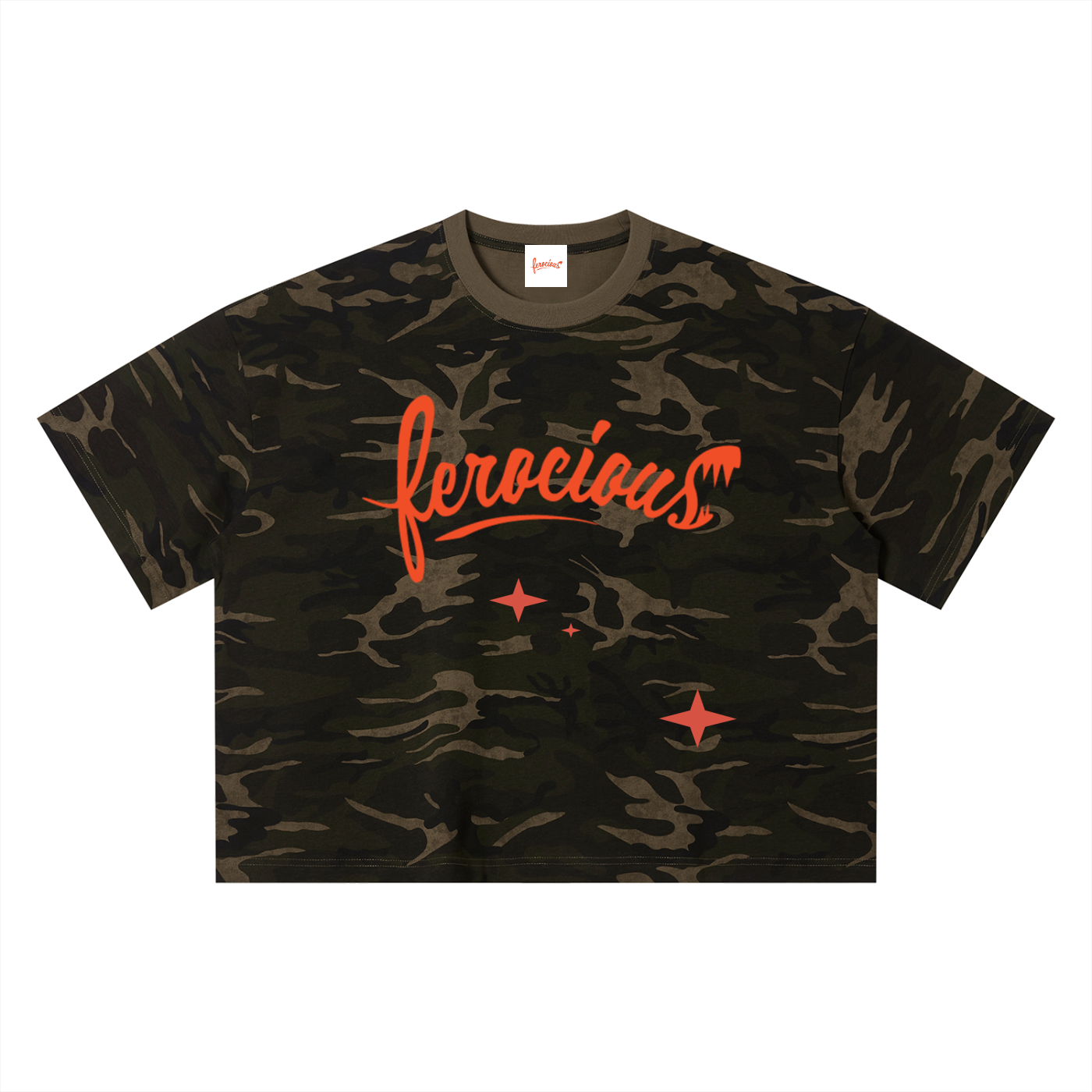 Ferocious - Camo Boxy T-Shirt