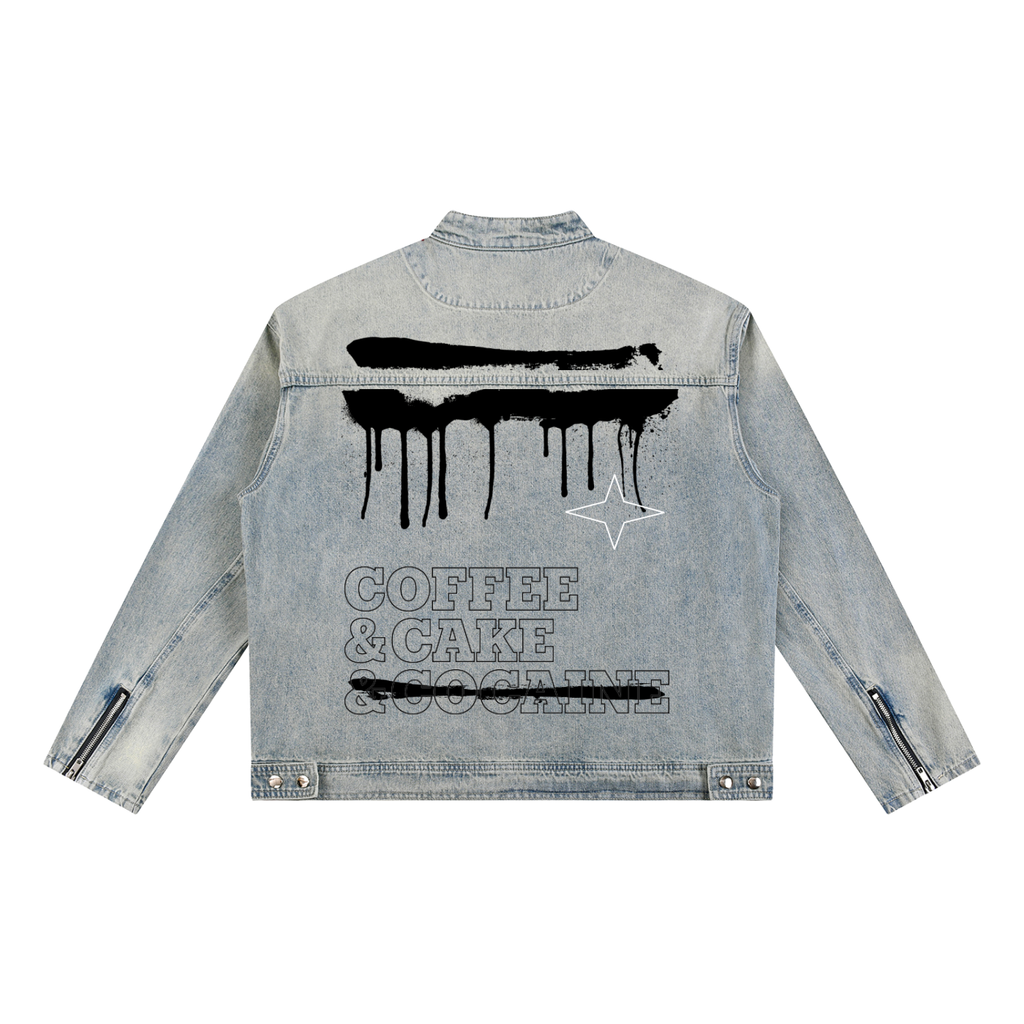 CCC- Vintage Denim Biker Jacket