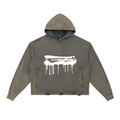Tiger Rose - Vintage Frayed-Hem Hoodie