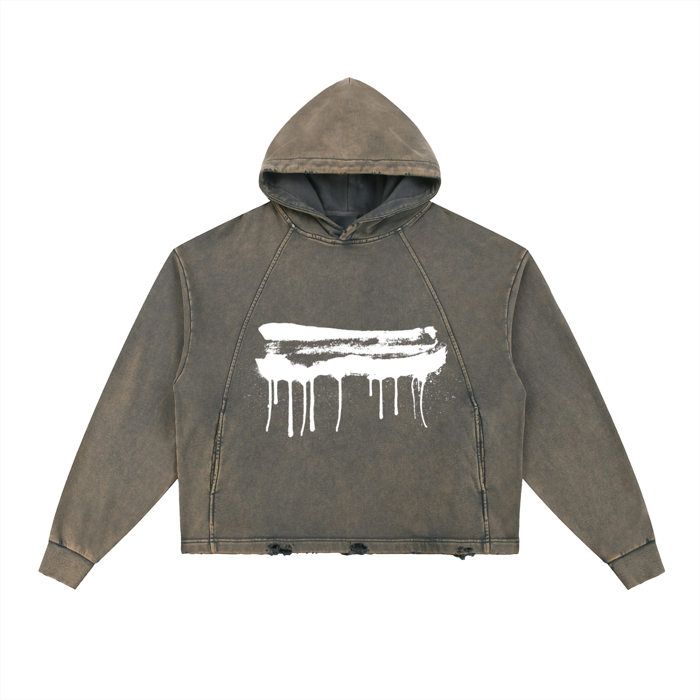 Tiger Rose - Vintage Frayed-Hem Hoodie
