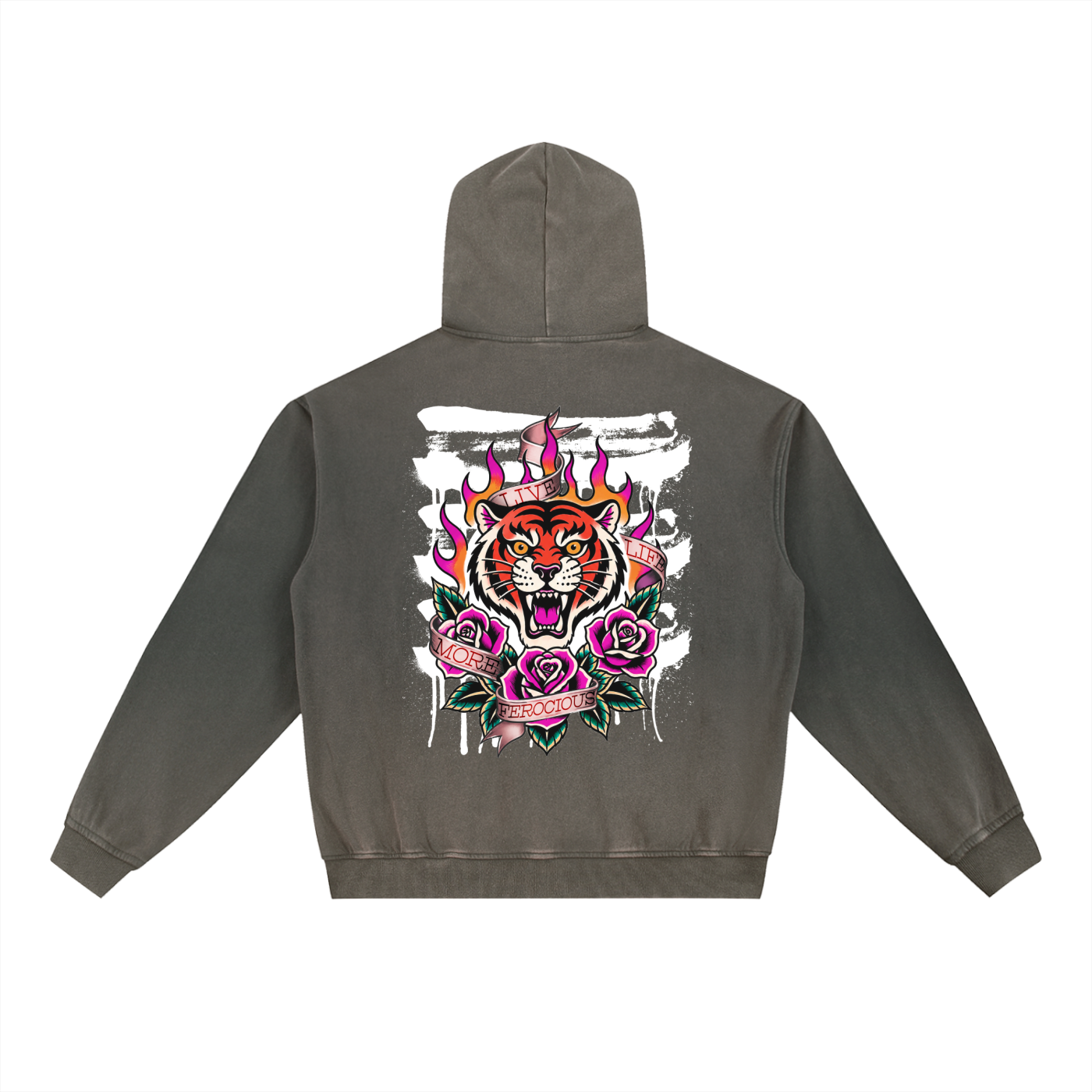 Tiger Rose - Vintage Washed Gradient Hoodie