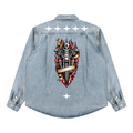 Biker Bones - Unisex Vintage Denim Shirt