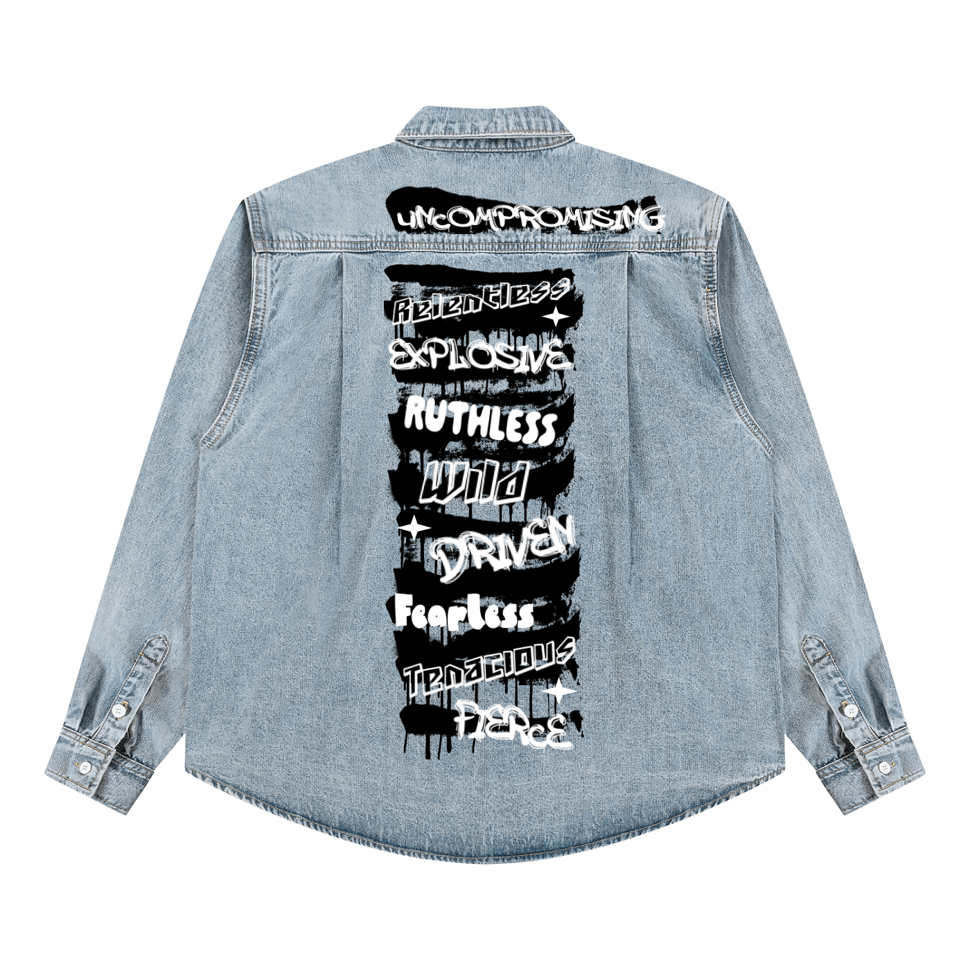 RELENTLESS Unisex Vintage Wash Denim Shirt