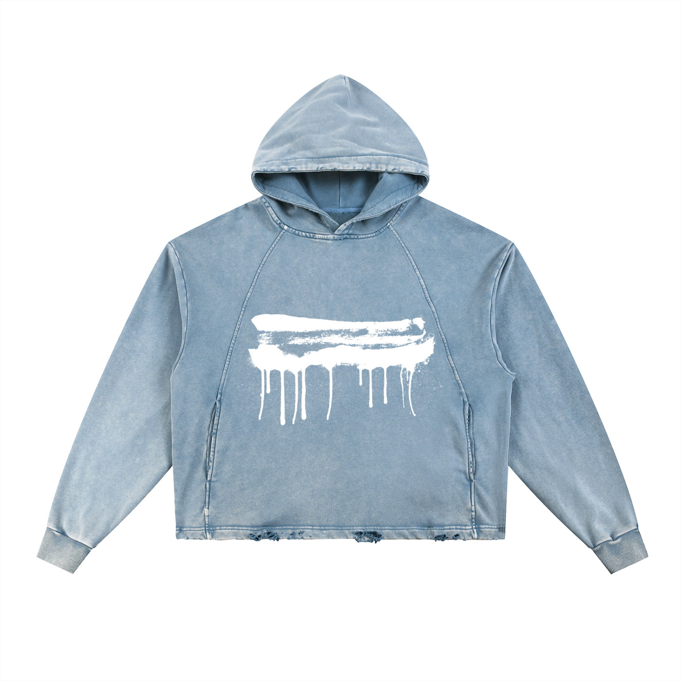 Tiger Rose - Vintage Frayed-Hem Hoodie