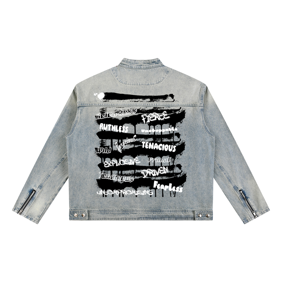 RELENTLESS - Vintage Denim Biker Jacket