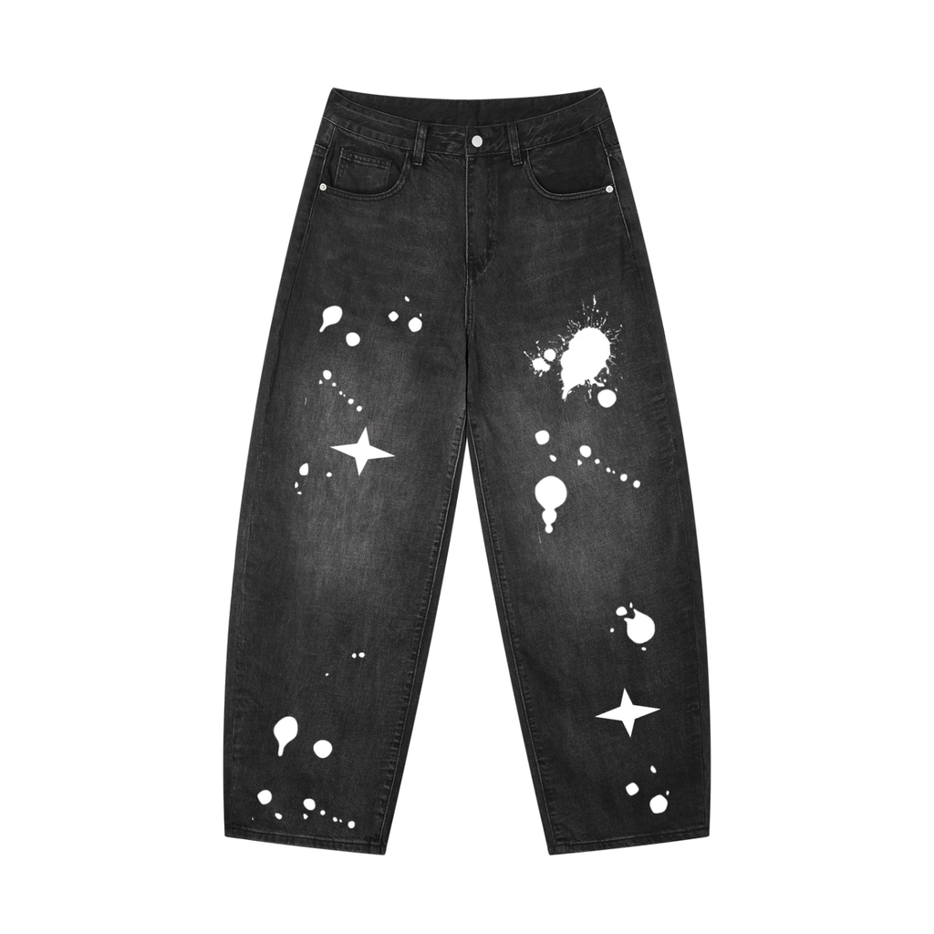 Stars & Splats - Men's Vintage Barrel Leg Jeans