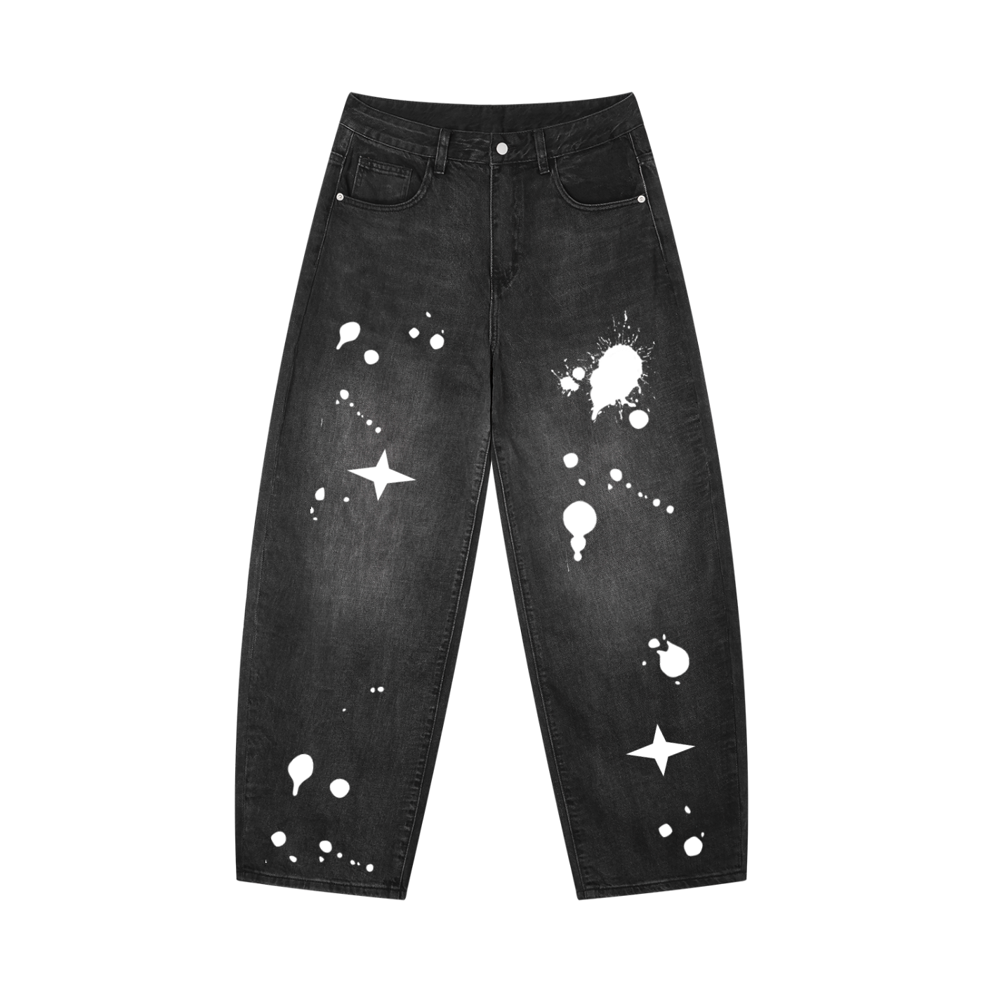 Stars & Splats - Men's Vintage Barrel Leg Jeans