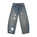 Stars & Splats - Men's Distressed Barrel Leg Jeans