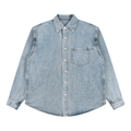 Biker Bones Unisex Vintage Wash Denim Shirt