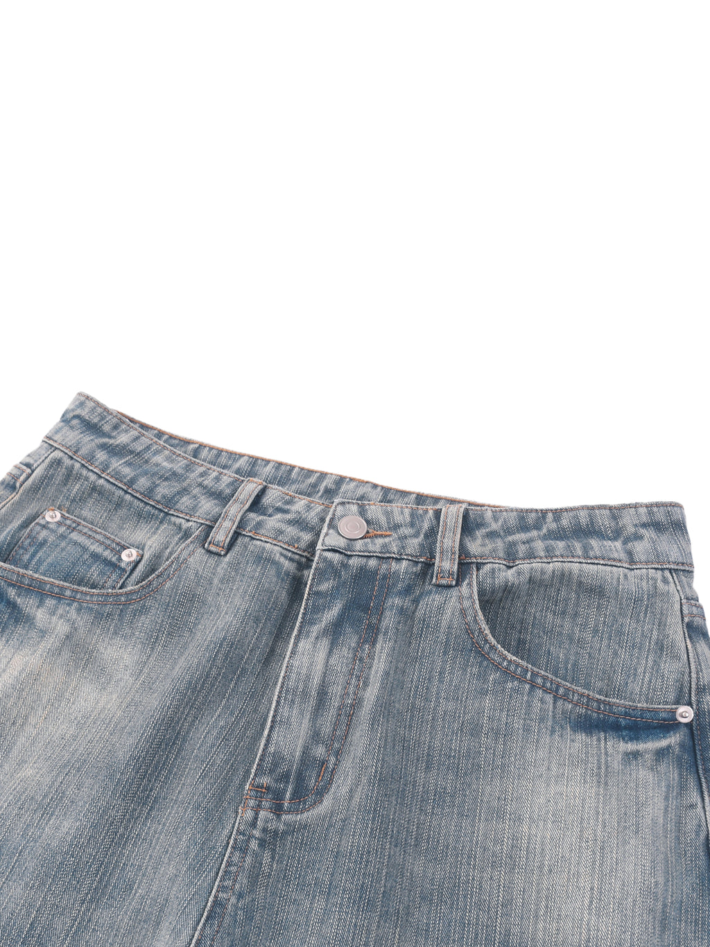 Stripe Wash - Vintage Distressed Denim Jeans